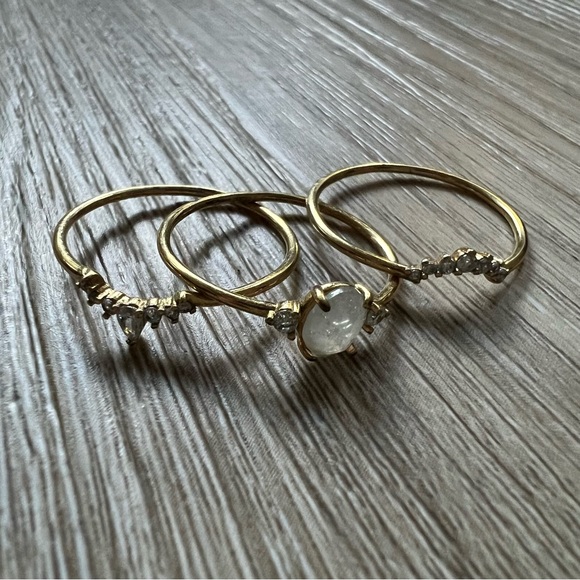 Size 8 - TAI JEWELRY - Stackable Crown Ring Set - White - Picture 7 of 15